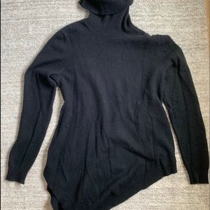 Garnet Hill 100% Cashmere Black Sweater